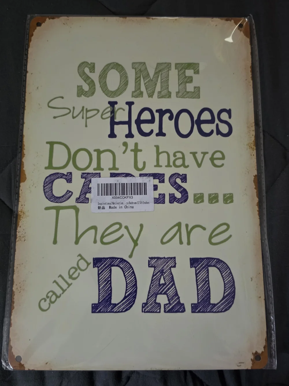 Some Heroes Are Called Dad Decorative Wall Sign - Green & Navy